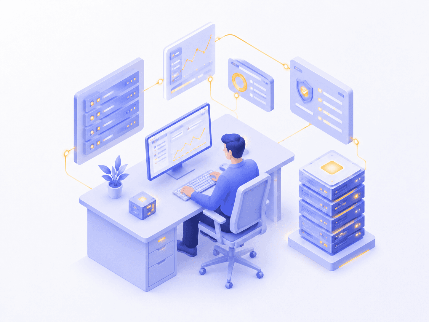 Managed hosting support illustration